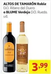 Alcampo Vino tinto roble altos de tamaron do ribera 75 cl oferta
