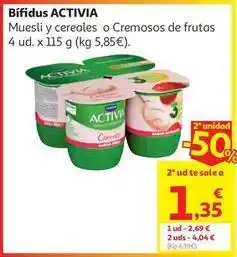 Alcampo Cremoso lima-limon activia 4x115 g oferta