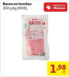 Alcampo Auchan - bacon en lonchas oferta