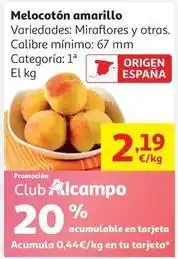 Alcampo Melocoton amarillo oferta
