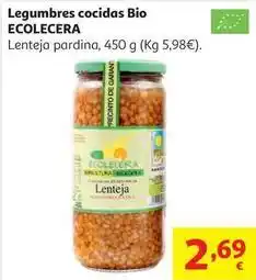Alcampo Garbanzo cocido bio ecolecera 450 g oferta