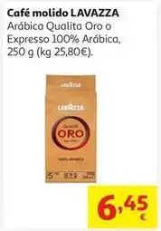 Alcampo Cafe molido arabica qualita oro lavazza 250g oferta