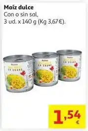 Alcampo Maiz dulce auchan 140x3 g oferta