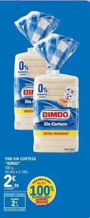 E.Leclerc Bimbo - pan sin corteza oferta