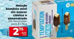 Dia Dia temptation - helado bombón mini sin azúcar clásico o almendrado oferta
