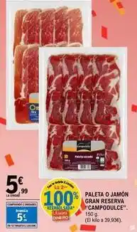E.Leclerc Campodulce - paleta o jamon gran reserva oferta