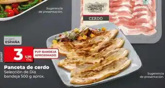 Dia Seleccion de dia - panceta de cerdo oferta