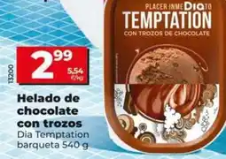 Dia Dia temptation - helado de chocolate con trozos oferta
