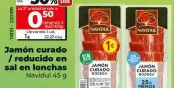 Dia Navidul - jamón curado/reducido en sal en lonchas oferta