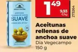 Dia Dia vegecampo - aceitunas rellenas de anchoa suave oferta