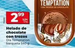 Dia Dia temptation - helado de chocolate con trozos oferta