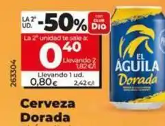 Dia El aguila - cerveza dorada oferta