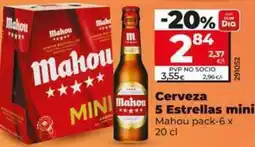 Dia Mahou - cerveza 5 estrellas mini oferta