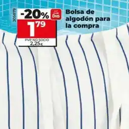 Dia Bolsa de algodón para la compra oferta