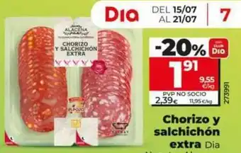 Dia Dia nuestra alacena - chorizo y salchichón extra oferta