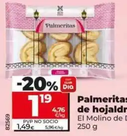 Dia El molino de dia - palmeritas de hojaldre oferta