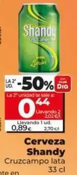 Dia Cruzcampo - cerveza shandy oferta