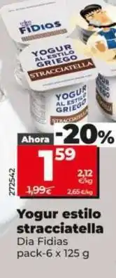 Dia Dia fidias - yogur estilo stracciatella oferta