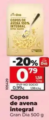 Dia Gran dia - copos de avena integral oferta