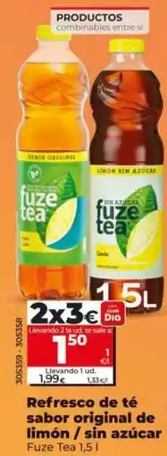 Dia Fuze tea - refresco de té sabor original de limón/ sin azucar oferta