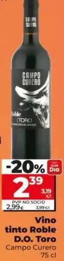 Dia Campo curero - vino tinto roble d.o. toro oferta