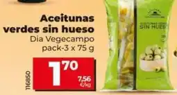 Dia Dia vegecampo - aceitunas verdes sin hueso oferta