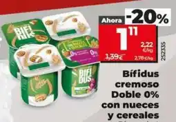 Dia Dia - bifidus cremoso doble 0% con nueces y cereales oferta