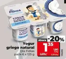 Dia Dia fidias - yogur griego natural oferta