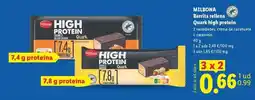 Lidl Milbona - barrita rellena quak high protein oferta
