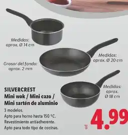 Lidl Silvercrest - mini wok/cazo/sartén de aluminio oferta