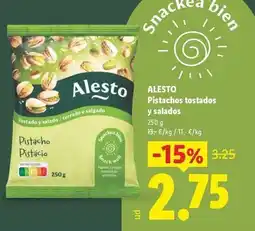 Lidl Alesto - pistachos tostados y salados oferta