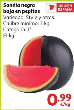Alcampo Sandía negra baja en pepitas oferta