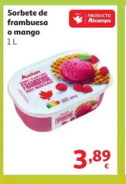 Alcampo Sorbete de frambuesa o mango oferta
