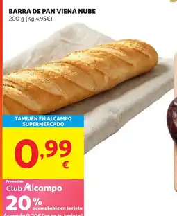 Alcampo Barra de pan viena nube oferta