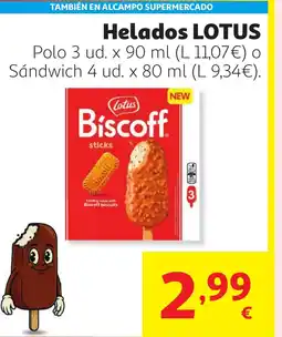 Alcampo LOTUS Helados oferta
