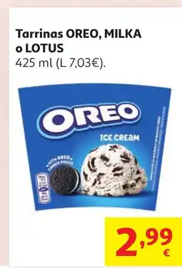 Alcampo OREO MILKA O LOTUS Tarrinas oferta