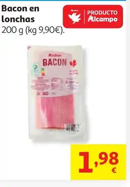 Alcampo Bacon en lonchas oferta