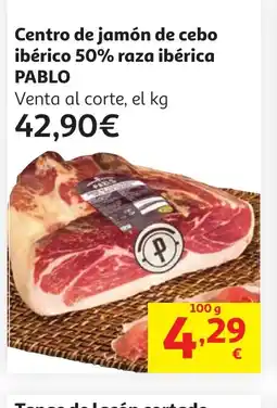 Alcampo PABLO Centro de jamón de cebo ibérico 50% raza ibérica oferta