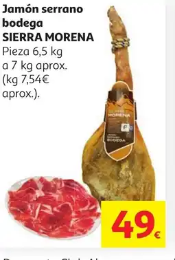 Alcampo SIERRA MORENA Jamón serrano bodega oferta