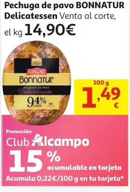 Alcampo BONNATUR Pechuga de pavo Delicatessen oferta
