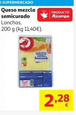 Alcampo Queso mezcla semicurado oferta