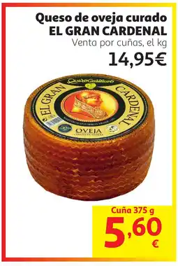 Alcampo EL GRAN CARDENAL Queso de oveja curado oferta