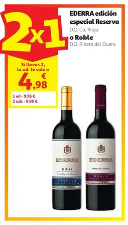 Alcampo EDERRA edición especial Reserva D.O. Ca. Rioja o Roble oferta