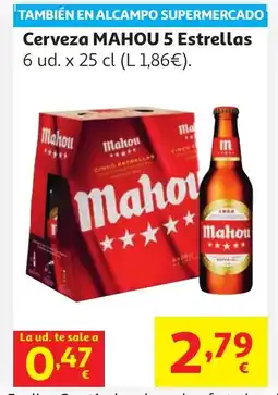 Alcampo MAHOU Cerveza 5 Estrellas oferta