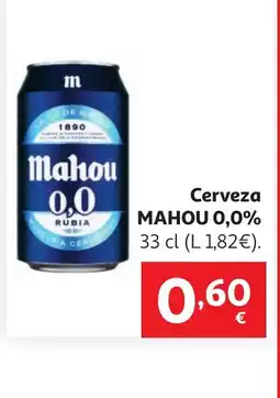 Alcampo MAHOU Cerveza 0,0% oferta