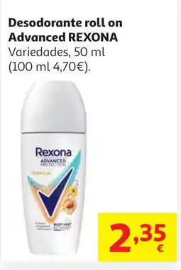 Alcampo REXONA Desodorante roll on Advanced oferta