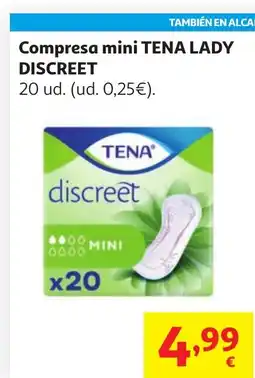 Alcampo TENA LADY DISCREET Compresa mini oferta