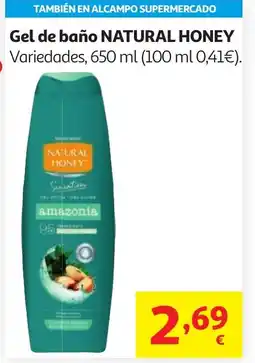 Alcampo NATURAL HONEY Gel de baño oferta