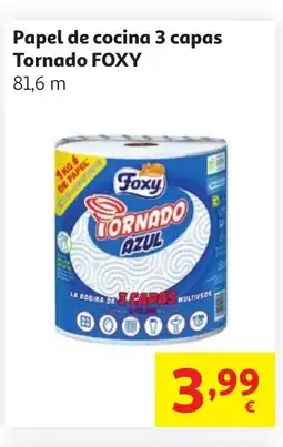Alcampo FOXY Papel de cocina 3 capas Tornado oferta