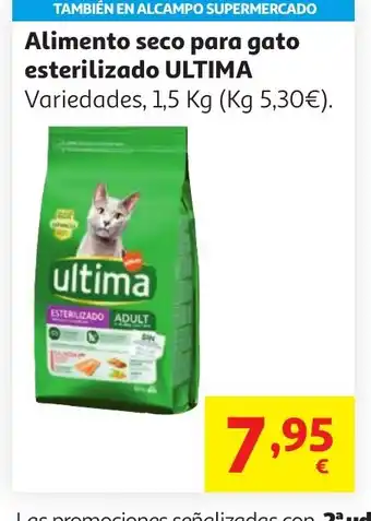 Alcampo ULTIMA Alimento seco para gato esterilizado oferta
